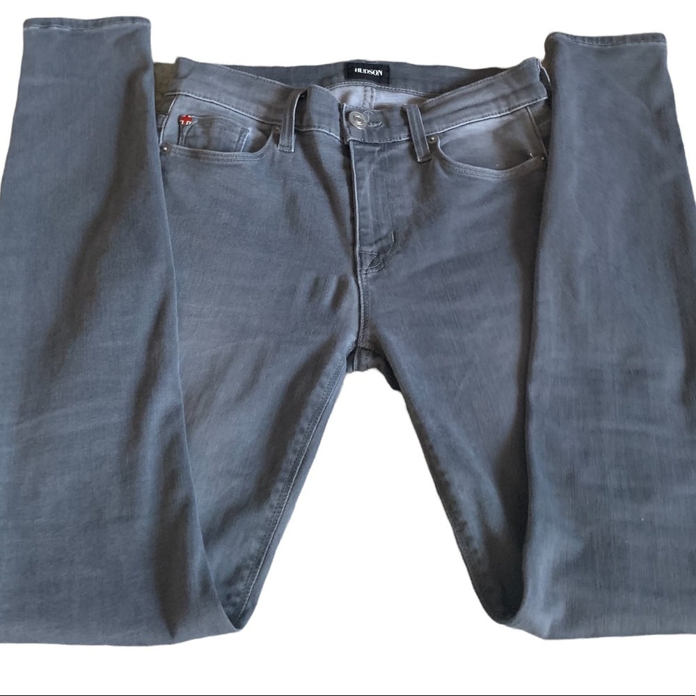 HUDSON Skinny Jeans Gray Zipper Fly Stretch  Denim Size 25 approx 29” Size 25